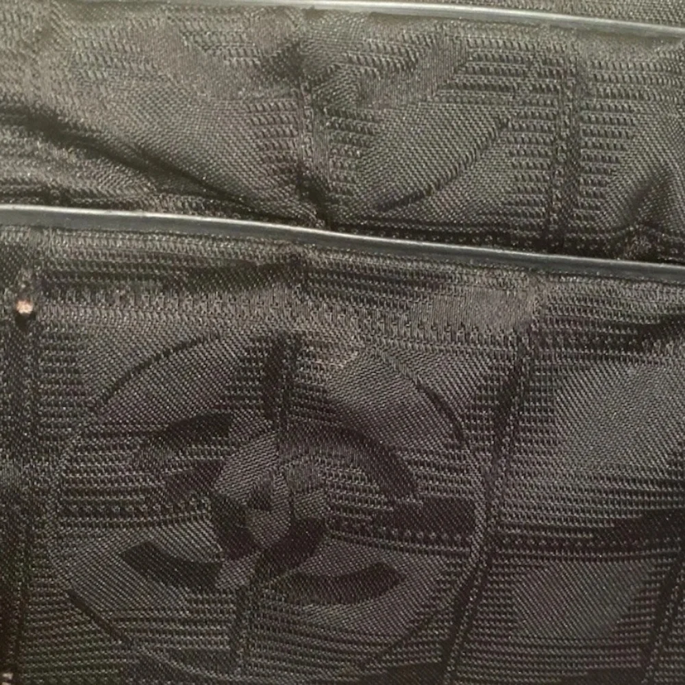 CHANEL Authentic  TravelLine 2Way Hand Bag Nylon Leather Black w/ COA - Picture 5 of 10